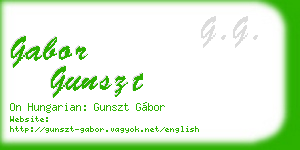 gabor gunszt business card