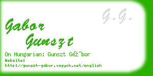 gabor gunszt business card